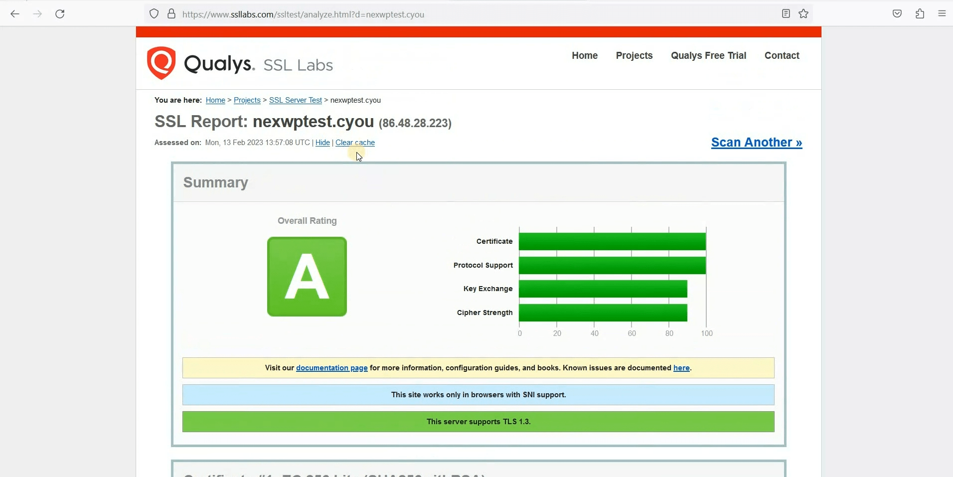 Check SSL if properly installed