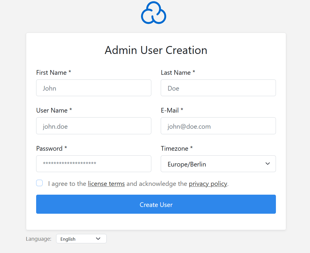 Create Admin User in CloudPanel