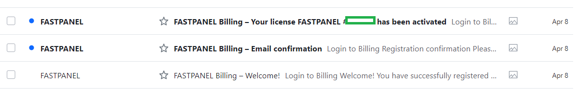 FastPanel Email Activation