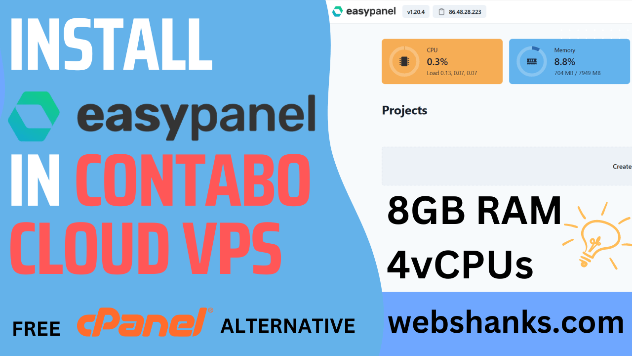 How to Install Easypanel on Contabo Cloud VPS with Ubuntu 22.04 LTS