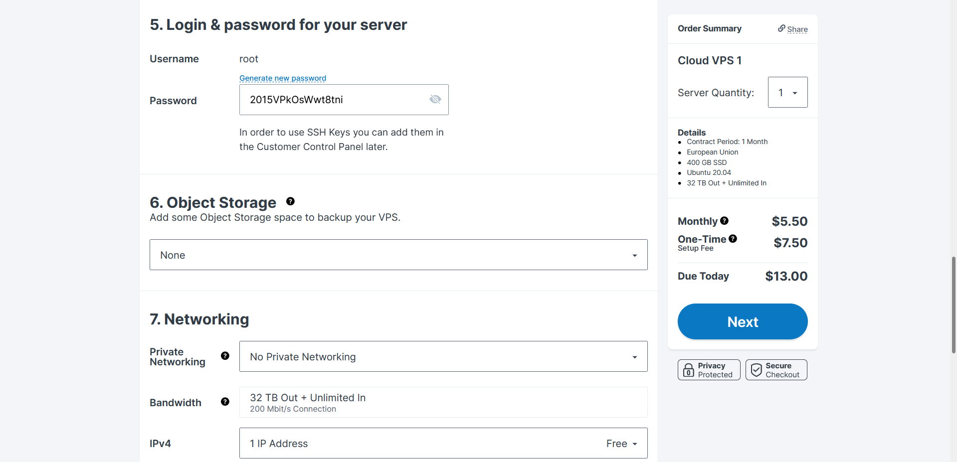 Configure Contabo VPS Login and Password