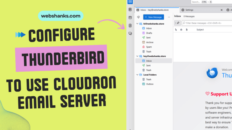 How to Configure Thunderbird to Use Cloudron Email Server (IMAP, SMTP, POP3, Sieve)