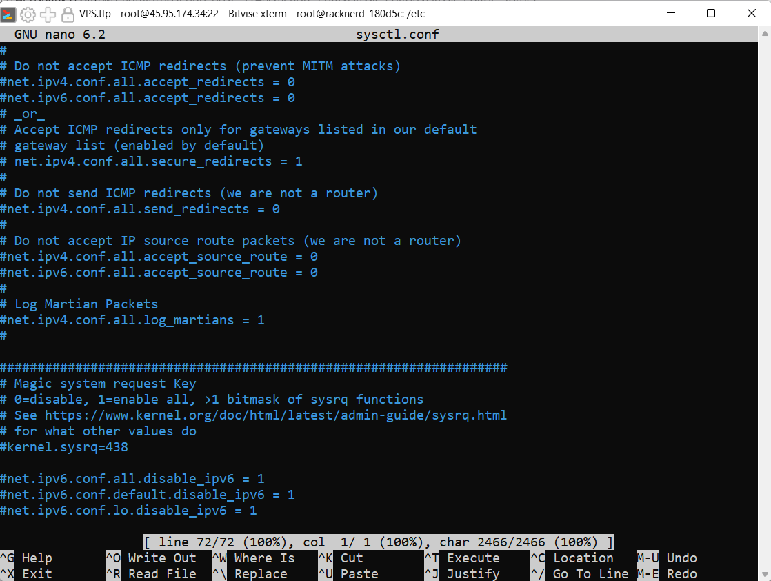 Enable IPv6 RackNerd