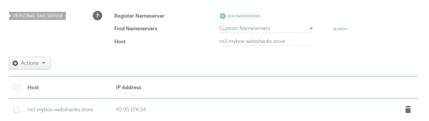 New Personal DNS Namecheap