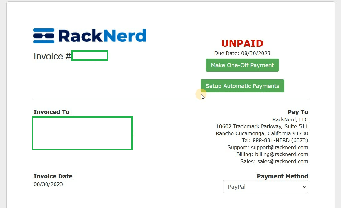 Racknerd VPS Paypal Payment
