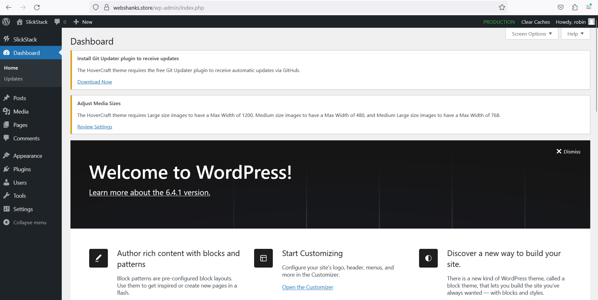 SlickStack WordPress Admin