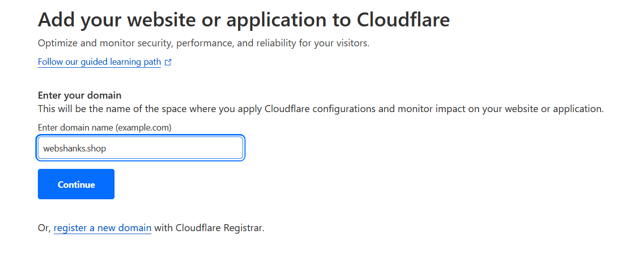 Add Second Site Cloudflare