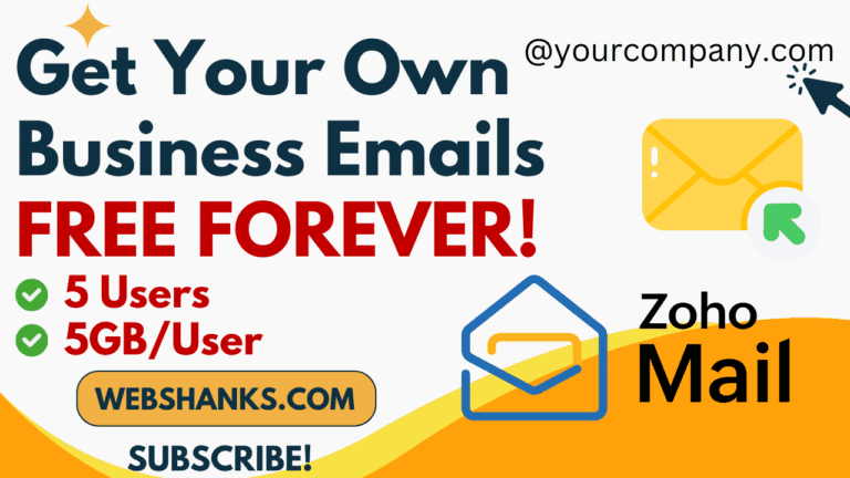 Get Your Own Custom Business Emails FREE FOREVER with Zoho Mail Up to 5 Users