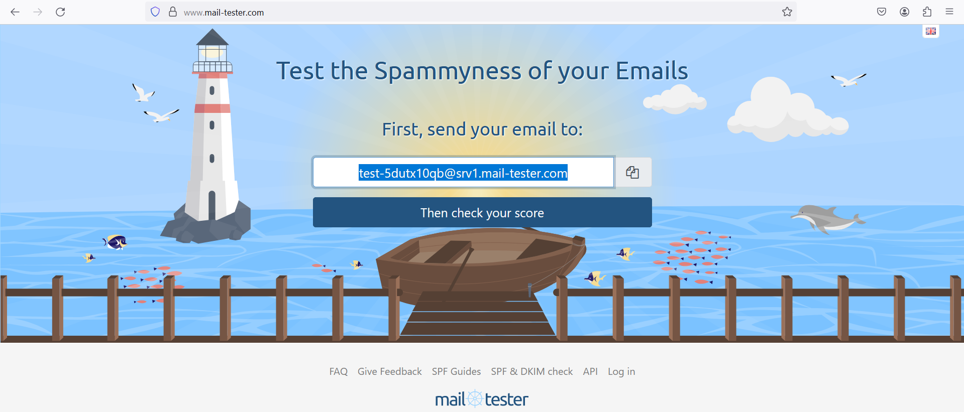 Mail-Tester Test Email Recipient