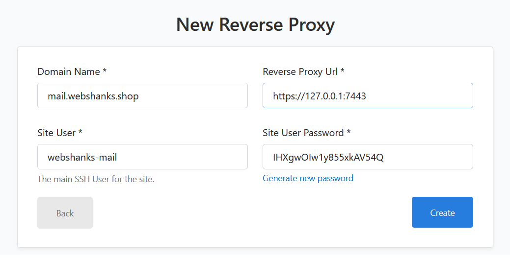 New Reverse Proxy mailcow