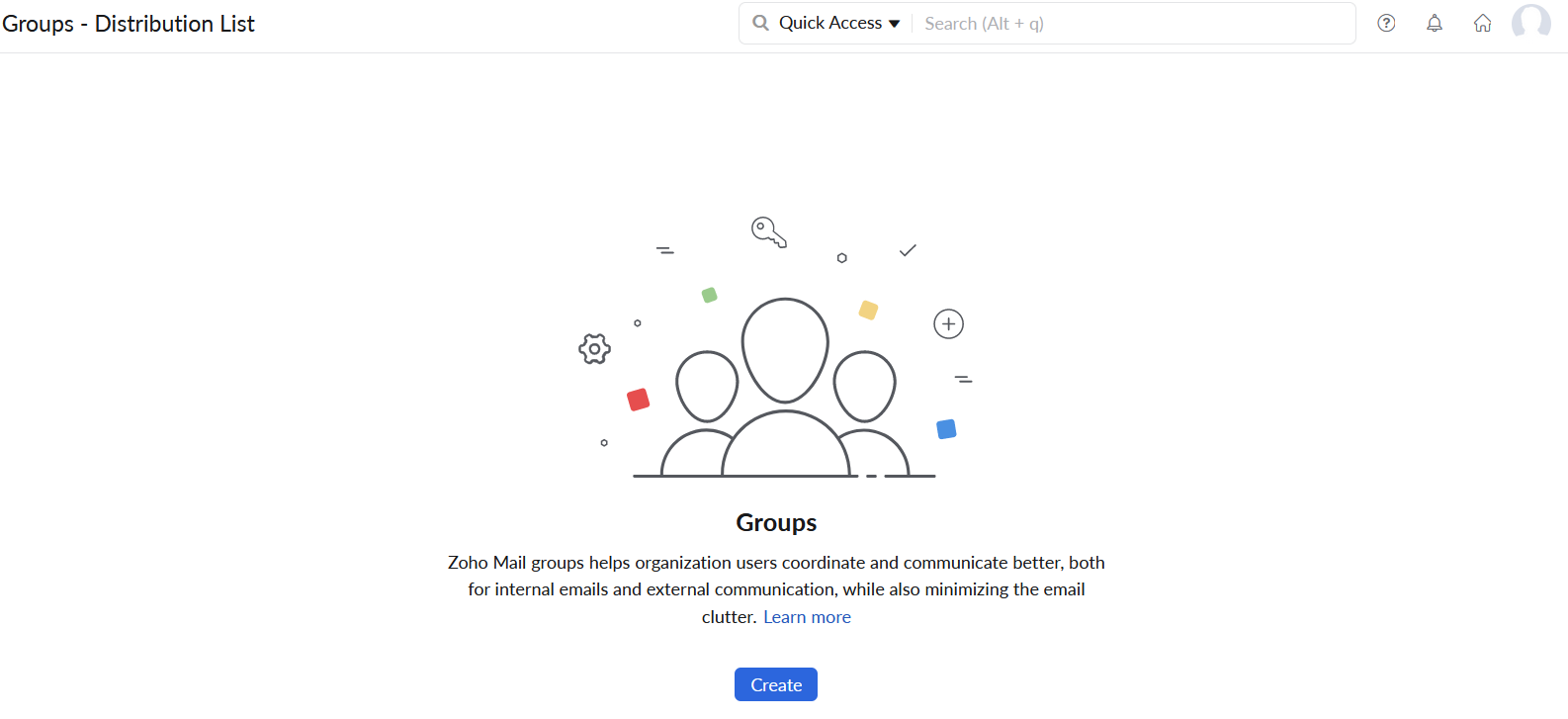 Setup Groups Zoho Mail