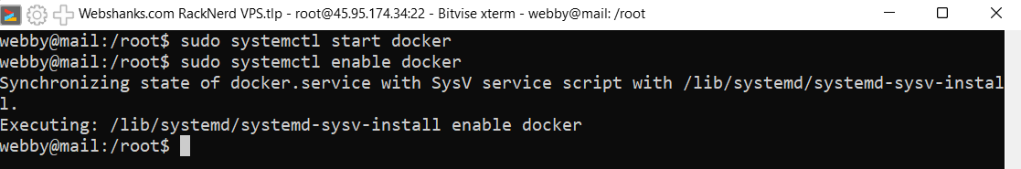 Start and Enable Docker Service