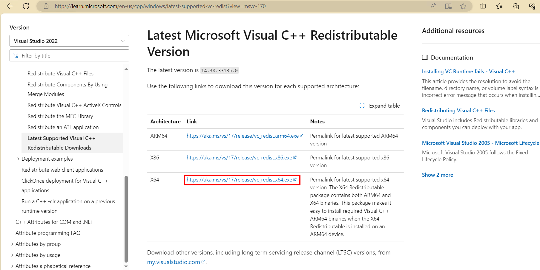 Download Microsoft Visual C++ Redistributable