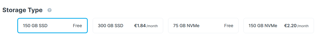 Select your Storage Type Contabo Windows VPS