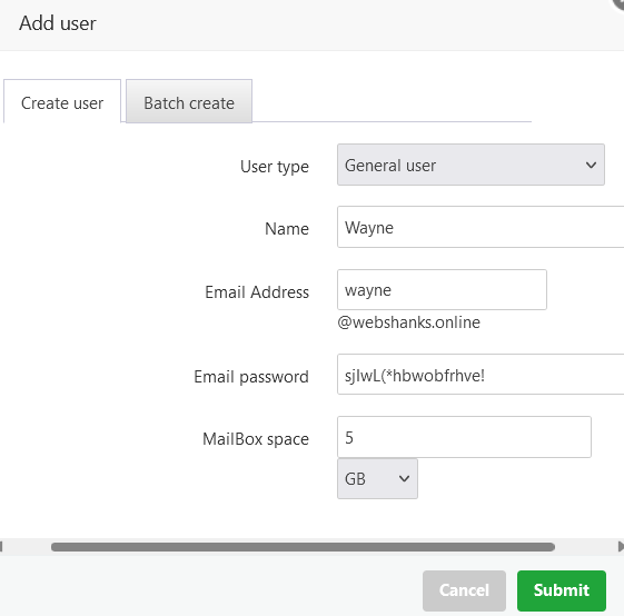 Add New User for New Domain aaPanel