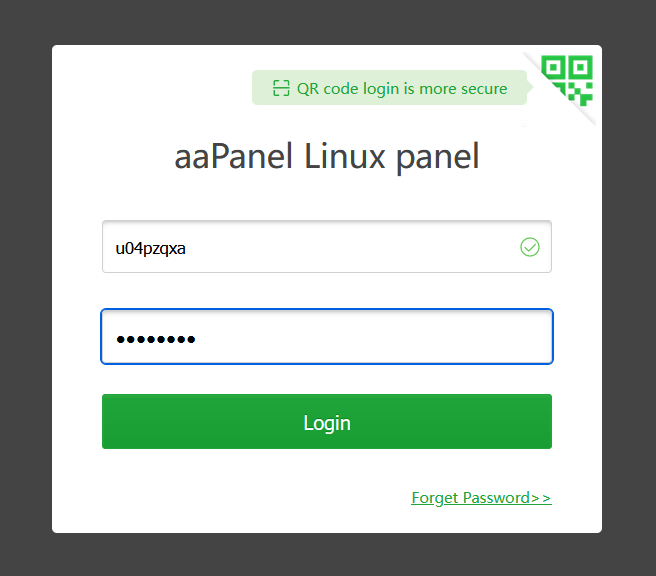 Login aaPanel