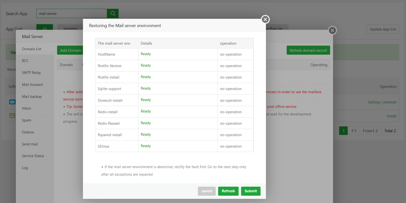 Mail Server Environment aaPanel