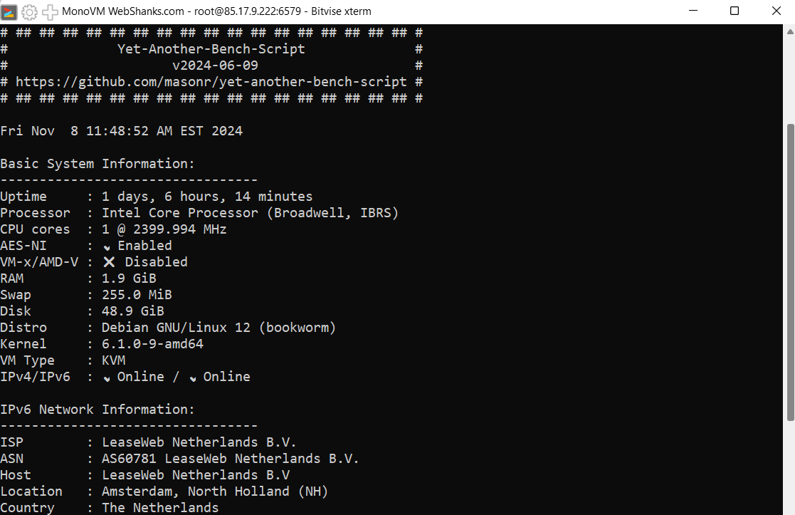 1Gbits Test Part 1