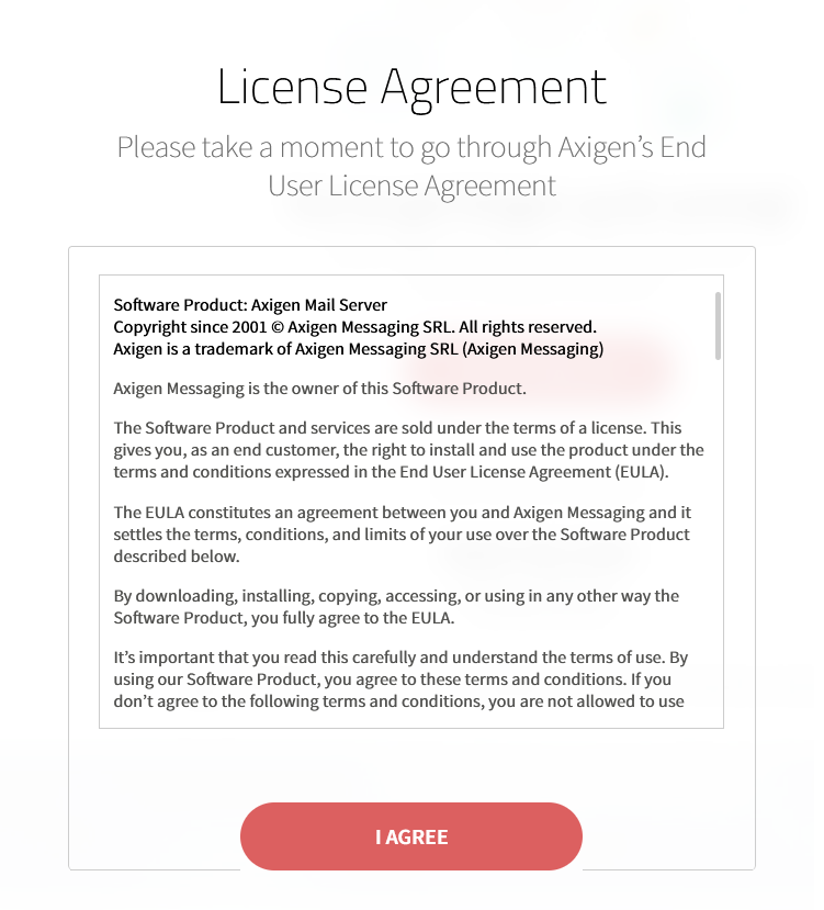 Agree with the License