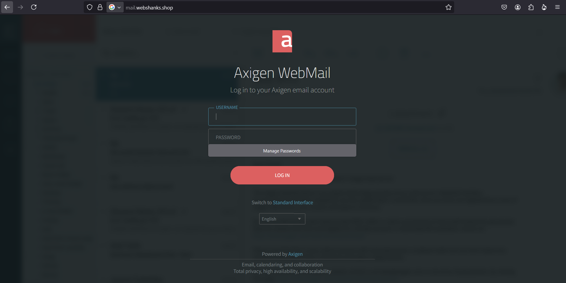 Axigen Webmail