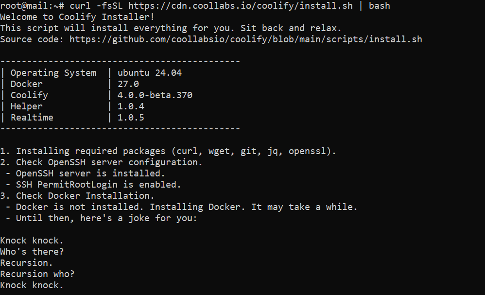 Install Coolify