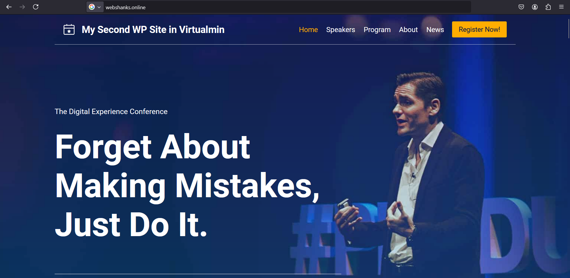 Second WP Site in Virtualmin