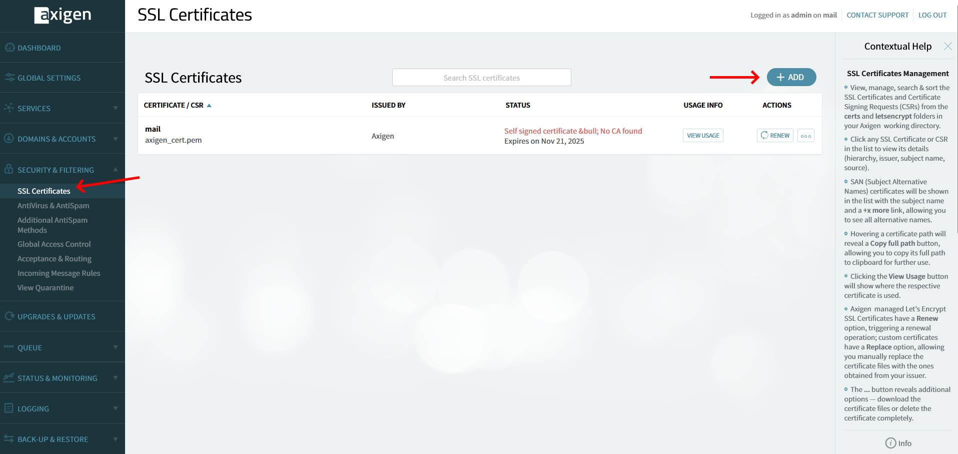 Setup SSL Certificates