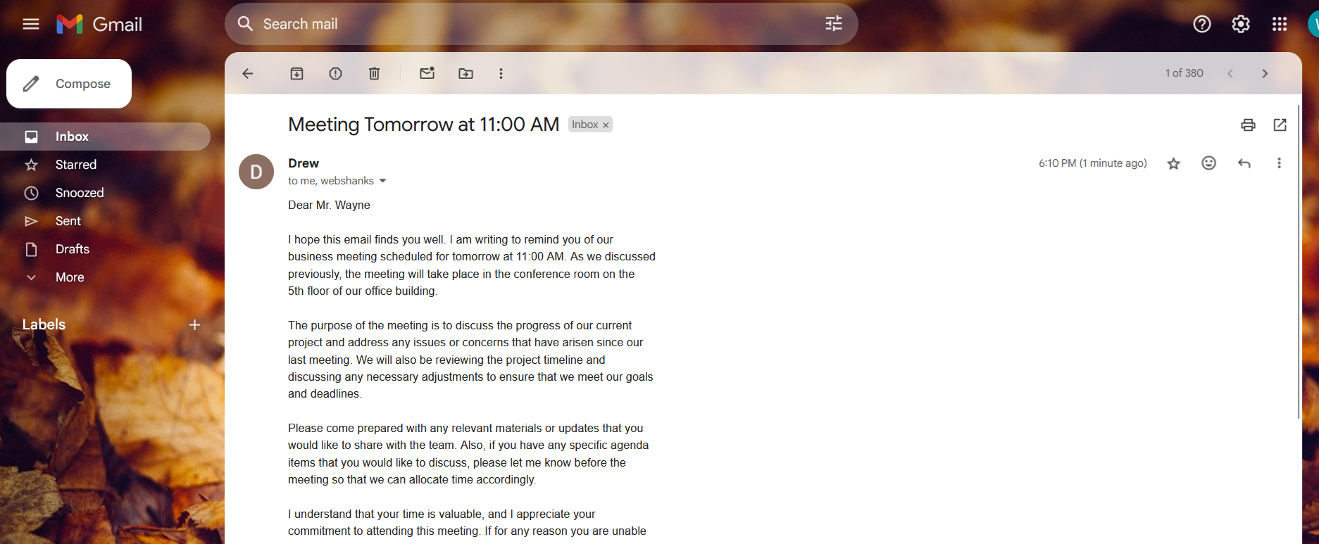 Stalwart Recieved in Gmail
