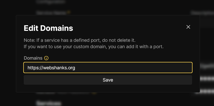 Coolify Edit Domain