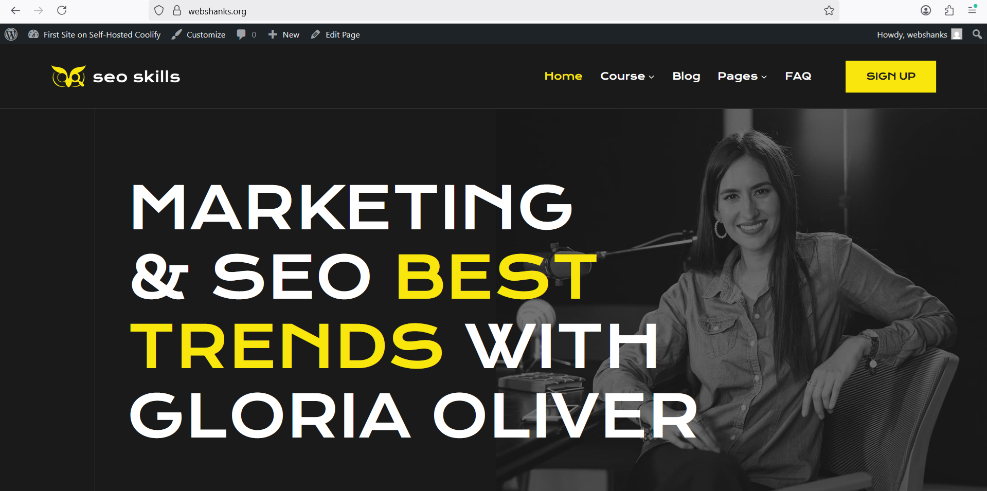 First WP Site on Self-Hosted Coolify