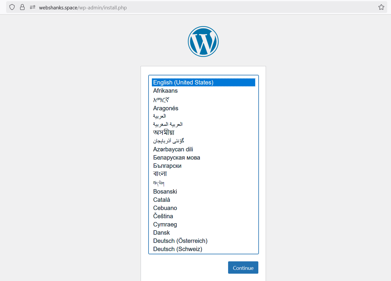 WP Choose Language 1Panel
