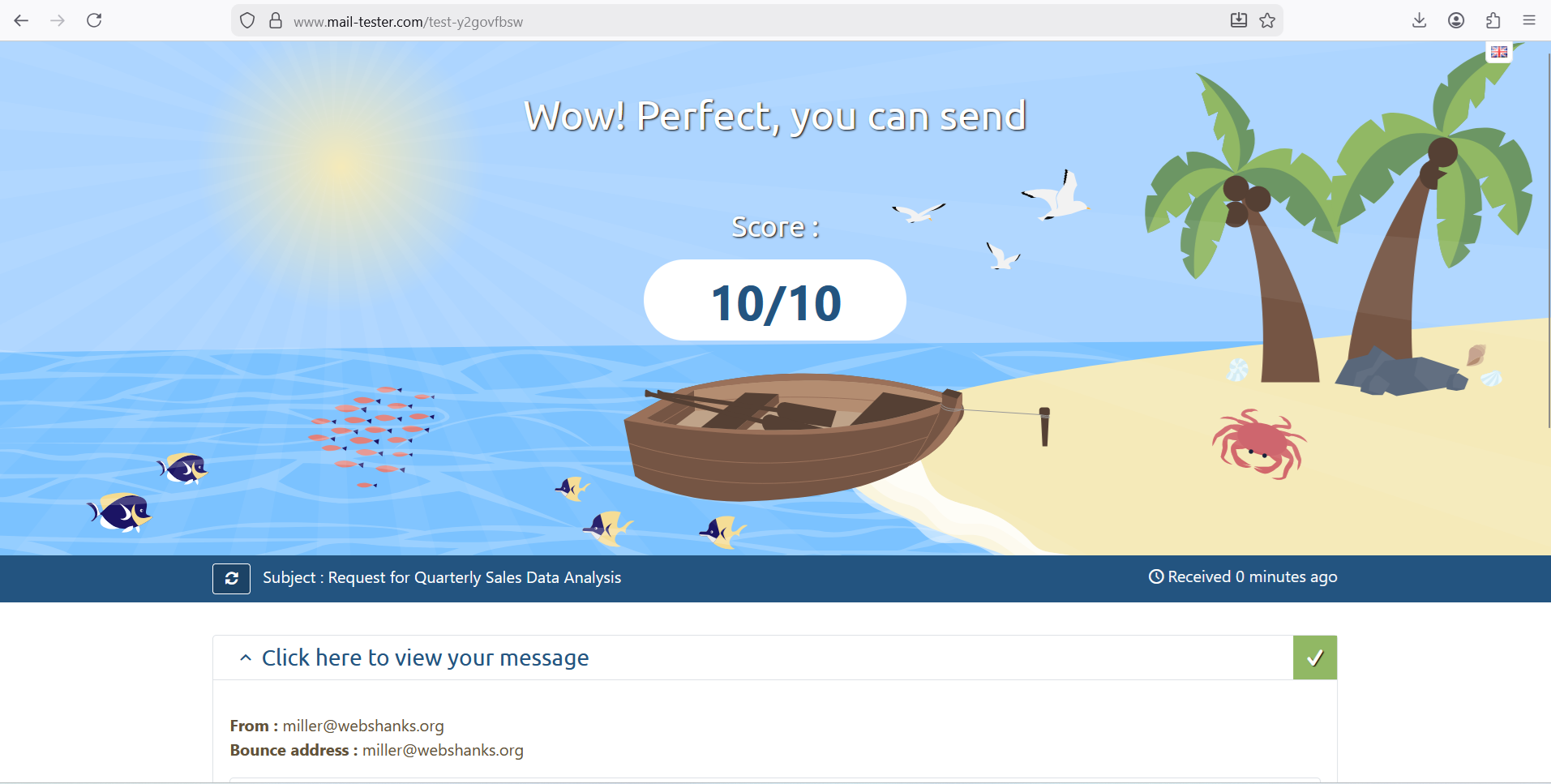 BillionMail 10 Over 10 Score