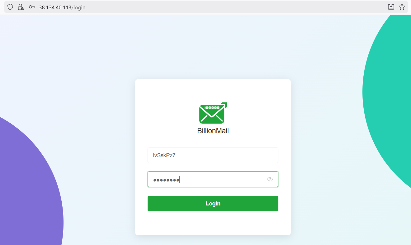BillionMail Login
