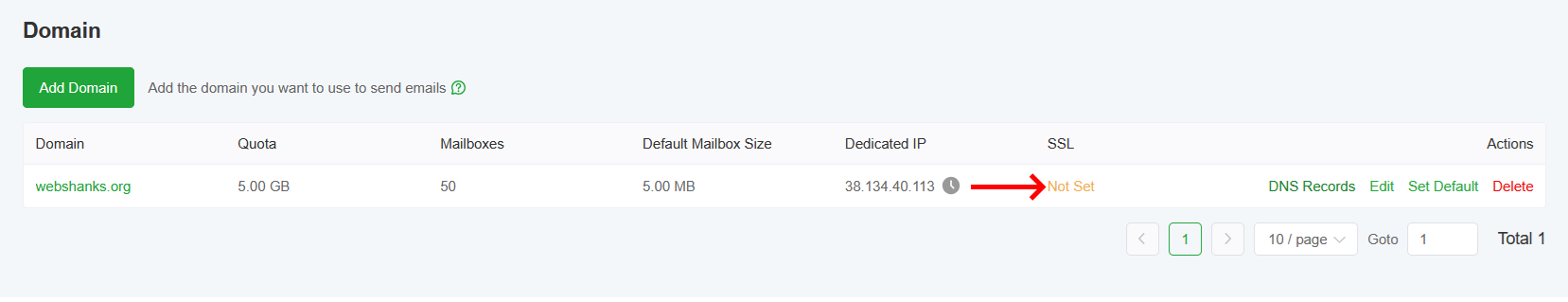 BillionMail Set SSL
