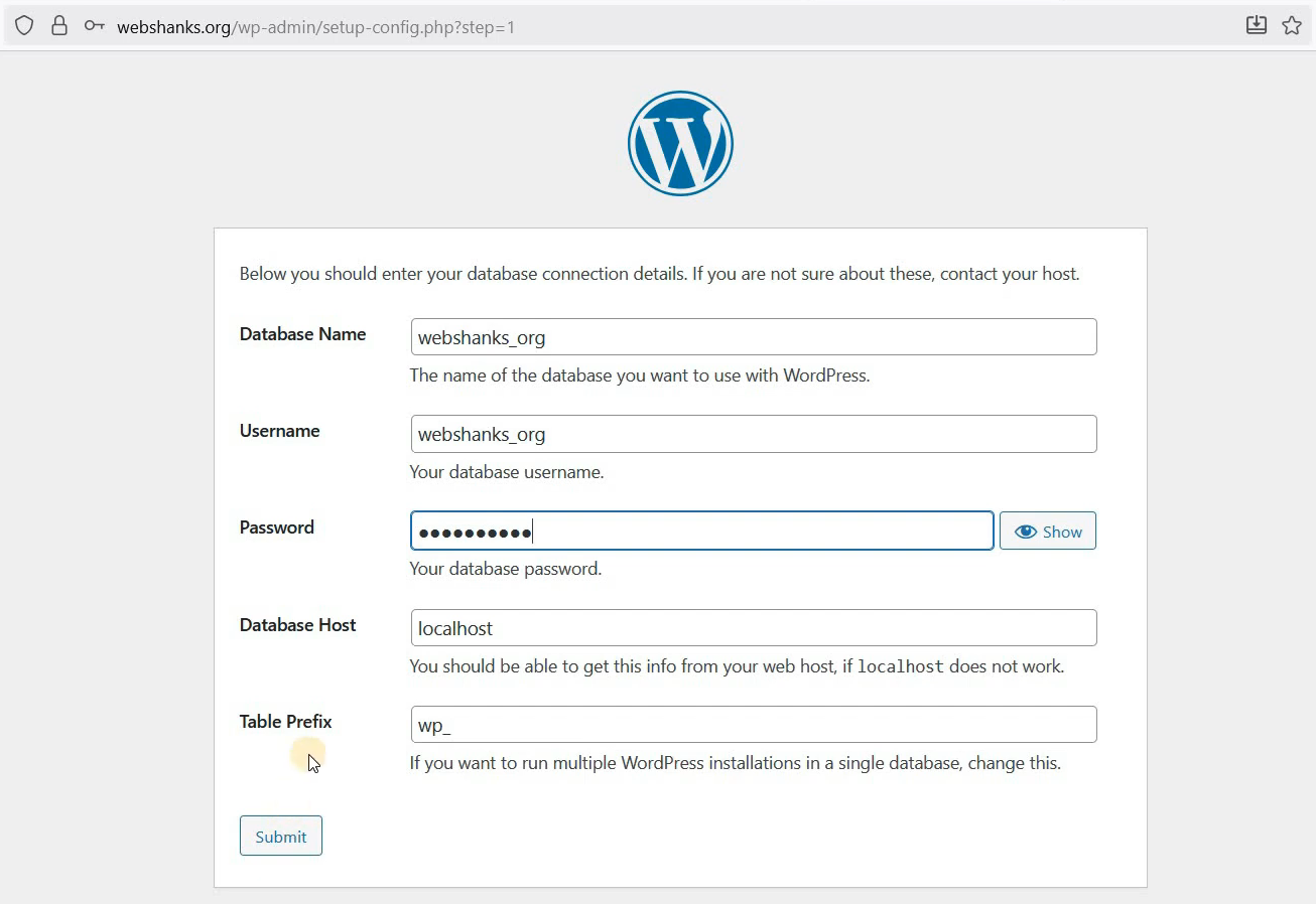 aaPanel WP Config Setup