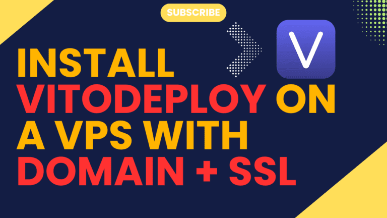 How to Install VitoDeploy on a VPS with Domain + SSL