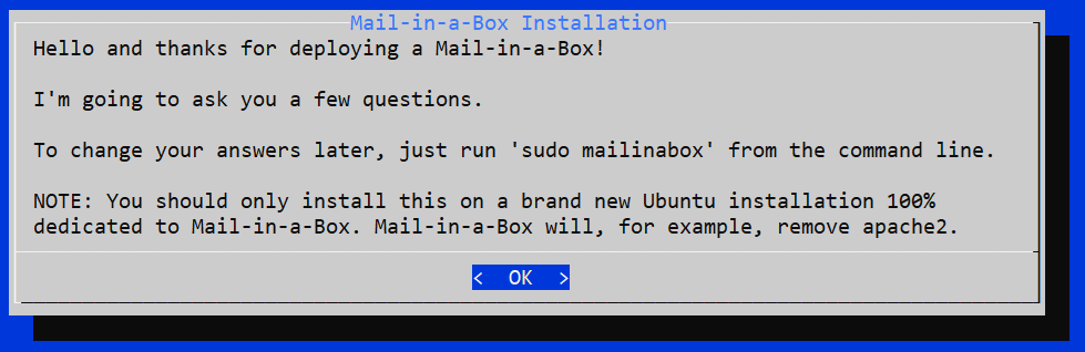 Mail-in-a-Box Installation